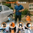 thumbnail image 4 of Electric Pressure Washer,4200PSI Max 2.6 GPM Power Washer with 23 ft Hose,Adjustable Nozzle 0-120°,Foam Cannon, Car Washing Gloves,Portable for Clean Vehicles, Patios,Driveways,Fences, 4 of 10