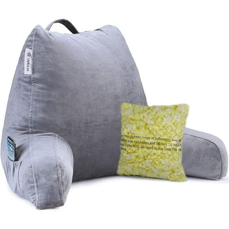 Reading Bed Rest Pillow With Support Arms Pockets Memory Foam Perfect Back Cushion For S Watching Tv Sitting Up In Extra Foams Incl Customize Softness 18 Canada Reading Bed Rest Pillow With Support, Pillow With Back And Arms