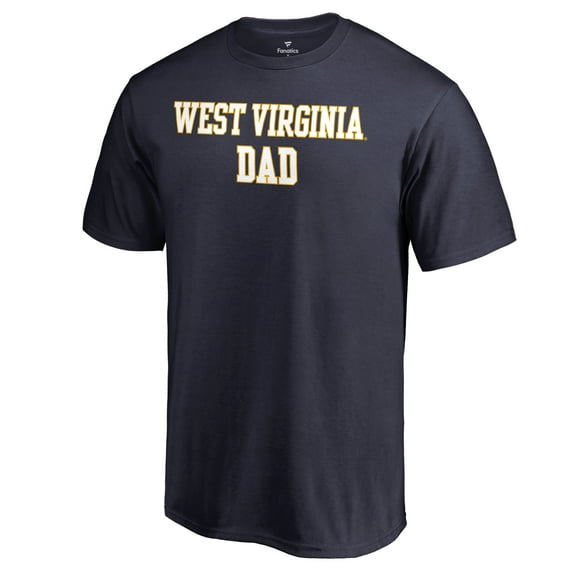 Men's Navy West Virginia Mountaineers Team Dad Crewneck T-Shirt