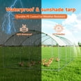 thumbnail image 6 of YOKWOK 19.7' Large Metal Chicken Coop Walk-in Poultry Cage with Waterproof and UV-Resistant Cover Outdoor Chicken Run Hen Rabbit Duck House for Backyard Farm Use Dome Roof, 6 of 8