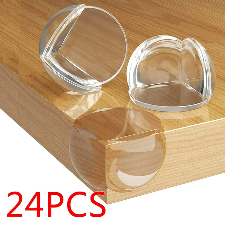 24 Pcs Clear Furniture Corner Guard Edge Safety Bumpers Baby