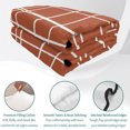 thumbnail image 4 of Quilts King Size Bedding Set, Orange White Striped Lightweight Quilted Comforter, Navy Indigo Contemporary Minimalist Art Soft Bedspread Coverlet with Pillow Covers for All Season, 96" x 106", 4 of 9