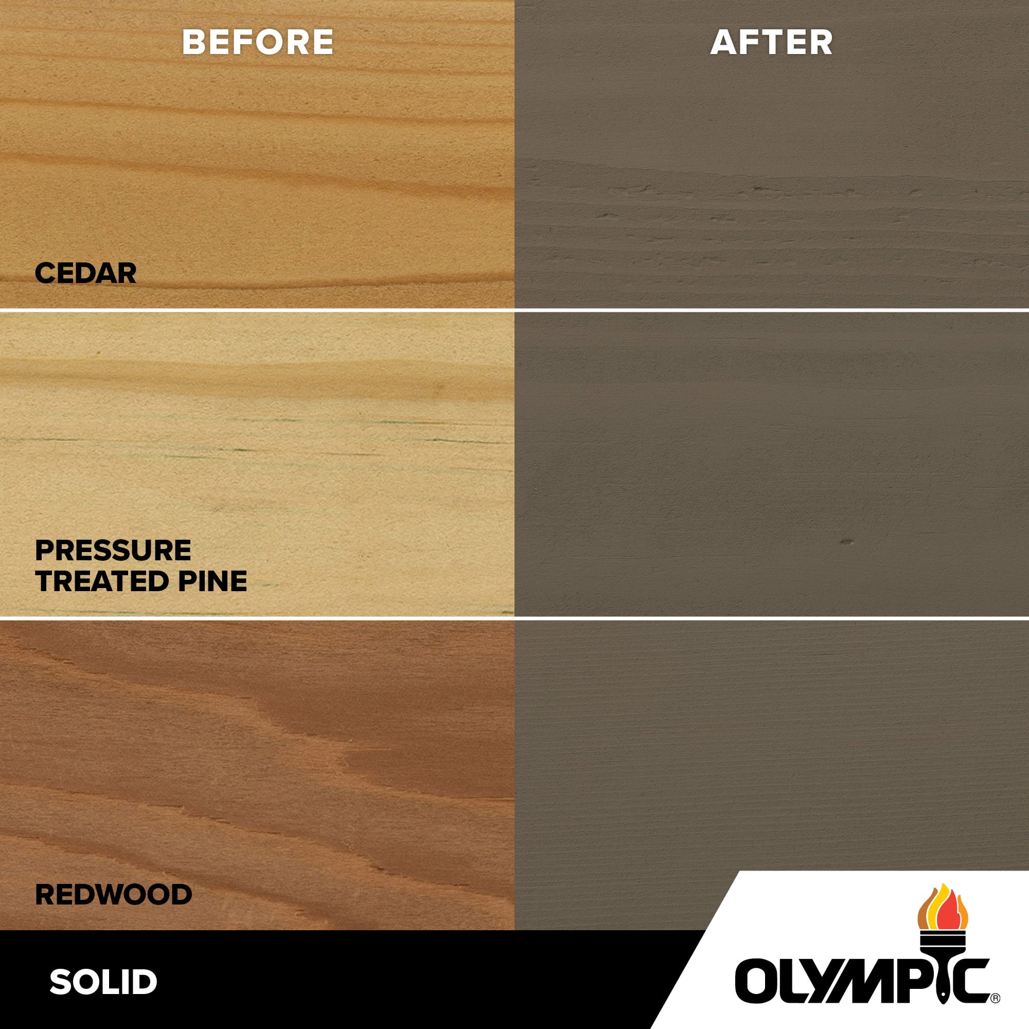 Olympic Maximum 1 Gallon SC-1003 Antique Silver Solid Color Exterior Stain and Sealer in One