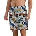 thumbnail image 2 of Kdxio Color Tractor Pattern Mens Casual Shorts - Drawstring Summer Beach Sports Shorts for Men, 2 of 9