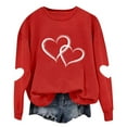 thumbnail image 4 of Craaazy Valentines Clothes for Women Love Heart Prints Long Sleeve Shirts Gifts, 4 of 8