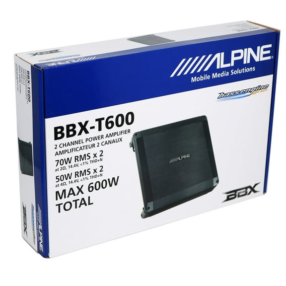 Alpine 600 Watts 2-Channel BBX-T600 BBX Series Bass EQ Class A/B Amplifier