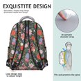 thumbnail image 5 of Pioneer Flower Floral Print Pattern Backpack for School, Cute School Bag with Adjustable Shoulder Straps and Padded Back, 15.3"x11"x7.1", 5 of 5