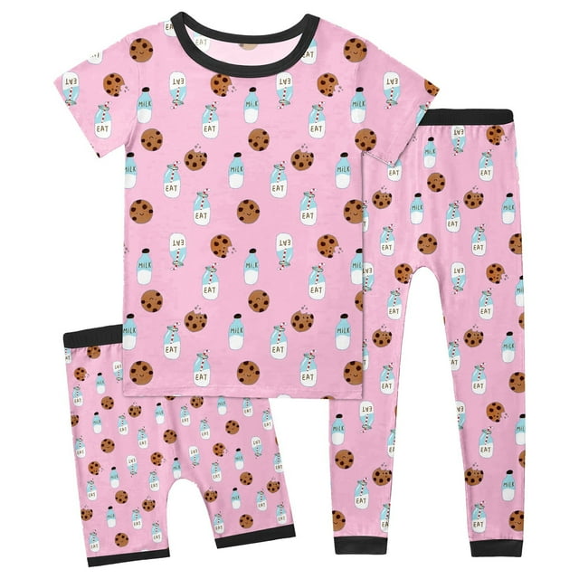 Utlike Ensemble de Pyjama pour Garçons 3 Pcs Vêtements de Nuit Doux Col Rond T-Shirt à Manches Courtes Shorts Pantalons Ensemble de Pyjamas 3 Pcs Tenue de Maison Populaire pour Garçons Taille 9 Ans-10 Ans