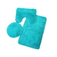 thumbnail image 6 of Holloyiver Bathroom Rugs Set 3 Pieces, Absorbent Soft Bath Mat 19"X 30" & U-Shaped 19"X 19" & Toilet Lid Cover 19"X 19", Non-Slip Machine Wash Bath Rugs Sets for Bathroom, 6 of 6