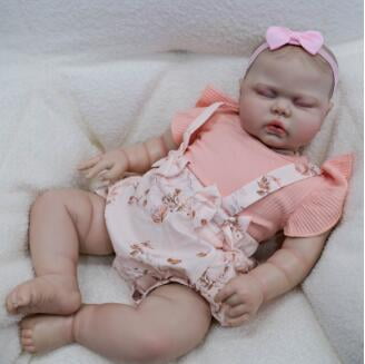 Realistic Reborn Baby Dolls-24 inch Lifelike Newborn Dolls Real Life Baby Dolls Cloth Body Sweet Sleeping Newborn with Complete Accessories for Kids Age 3+