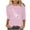 Pink, variant on SHE IS My Orders Placed Plus Shirts for Women Trendy Plus Size Tops for Women 4x-5x 3/4 Length Sleeve Womens Tops Cotton Polyester Crop Tops for Women Sexy Casual Elegant