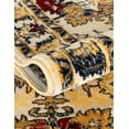 thumbnail image 5 of unique loom district collection abstract over-dyed vintage border ivory area rug (5' 0 x 8' 0), 5 of 8