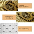 thumbnail image 5 of 4 Pcs Mandala Bathroom Shower Curtain Sets with Rugs, Geometric Bathroom Sets with Shower Curtain and Rugs, Gold Black Antique Greek Key Bathroom Decor Sets with Mats and Towels, 5 of 7