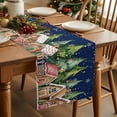 thumbnail image 5 of Christmas Tree Cotton Linen Table Runner for Dining Kitchen, Winter Snowflake Xmas Gingerbread Wedding Outdoor Party Tablerunners Decoration, Dresser Scarf Coffee Tablecloth Runners 13x108 Inches, 5 of 9