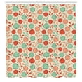 thumbnail image 2 of Ambesonne Floral Shower Curtain, Physalis Flowers Pattern Art, 69"Wx84"L, Almond Green and Dark Salmon, 2 of 4