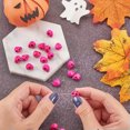 thumbnail image 3 of GKNET 40-50pcs Howlite Halloween Skull Head Beads 9mm Natural Stone Loose Bead-Deep Pink (40pcs), 3 of 6