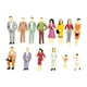 thumbnail image 1 of Conjunto de 14 piezas de figuras en miniatura, personas en miniatura, figuras, adornos, accesorios. 76 mm, 1 of 9