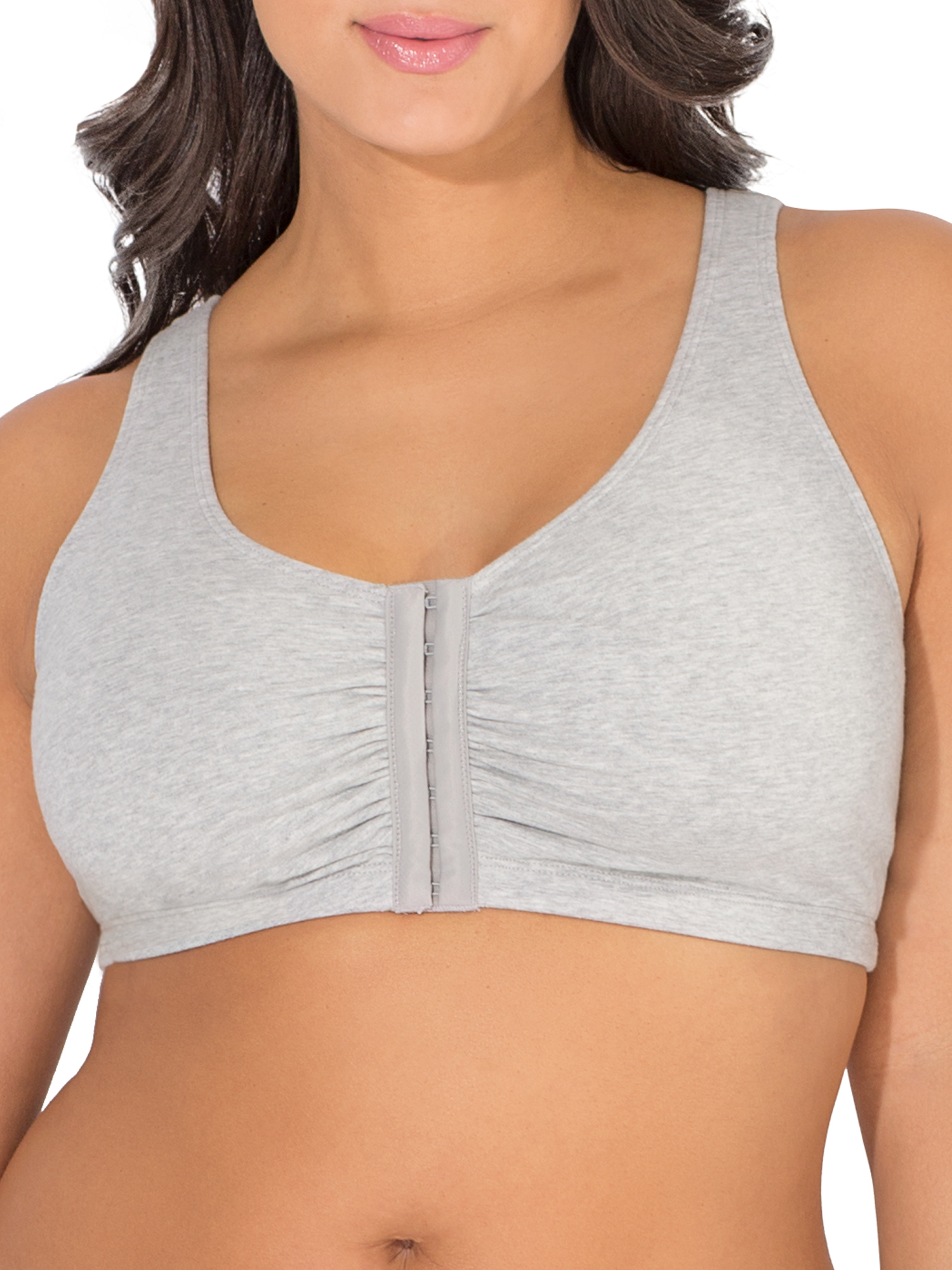 Fruit of The Loom Women's Comfort Front Close Cotton Sports Bra, 2 Pack - image 4 of 7