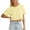 Light Yellow, variant on Womens T Shirts Short Sleeve Crew Neck Basic Pullover Casual Solid Color Loose Fit Blouse Lightweight Summer Soft Y2K Streetwear Light Yellow S