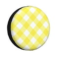 thumbnail image 1 of XMXY Gingham Yellow Background Spare Tire Cover，Universal Waterproof Cover for Jeep RV Tire Wheel Protection 16 inch, 1 of 8