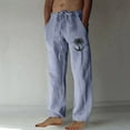 thumbnail image 1 of Pantalones largos para hombre, moda, estampados, casuales, cintura elástica con bolsillo, pantalones deportivos, pantalones de poliéster para hombre., 1 of 4