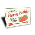 thumbnail image 3 of U-Pick Berries Novelty Sign, Metal Wall Decor - 10x14 inches, 3 of 4