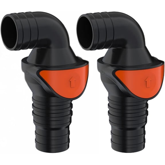 SEAFLO In-Line or 90° Quick Disconnect Check Valve – Anti-Backflow, PA6 GF POM Construction – Non-Return Valve for Marine, RV, and Plumbing Use (Choose Size & Style)