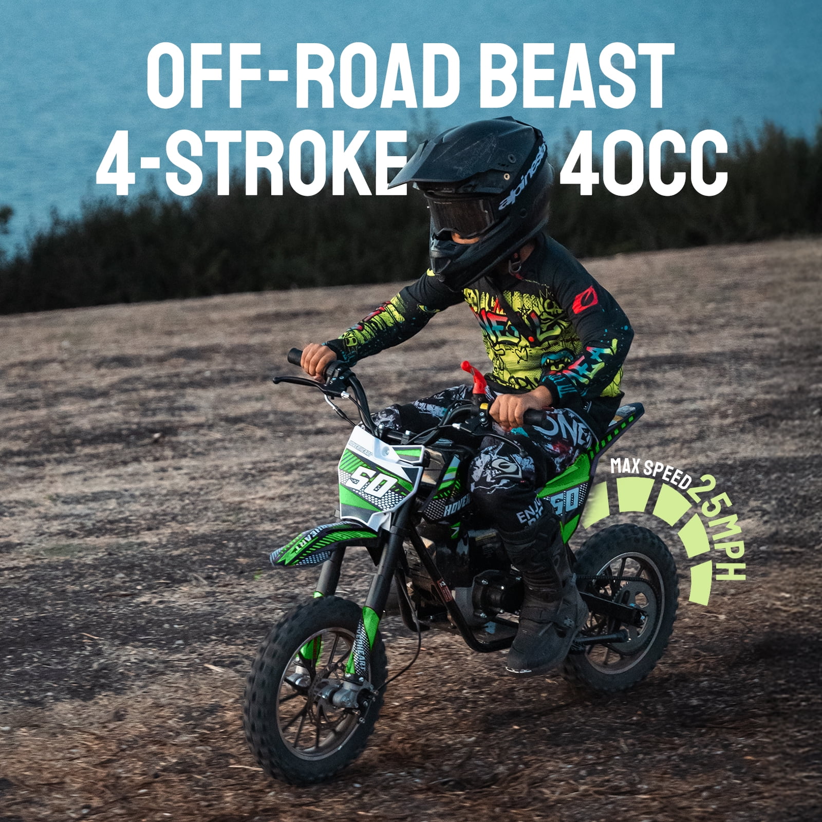 Hoverheart Gas Dirt Bike DB4S004 50cc 4-Stroke Gas Powered Mini Bike
