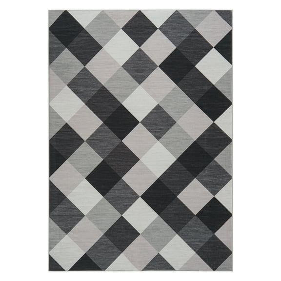 Yesfashion Area Rug for Living Room Modern Washable Soft Large Abstract Rugs, Non-Slip Low Pile Carpet for Bedroom Dining Room Home Office