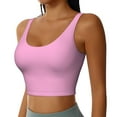 thumbnail image 2 of Fotbe Rose Red Pattern Womens' Sports Bra Longline Wirefree Padded with Medium Support Sports Moisture-Wicking Workou Vest,Tank Top-Medium, 2 of 7