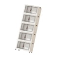 thumbnail image 2 of Abbracc Foldable Storage Cabinet Fashion Portable for Farmhouse Drawing Room Kitchen White 5 Layers 45 cm, 2 of 9