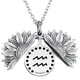 thumbnail image 1 of onlyliua Liquidación Collar de Medallones En Girasol 12 Constelaciones, Colgante de Girasol En Letra Inspiradora, Collar de Cadetes En Clavícula, Joyería de Mujer y Novia, 1 of 1