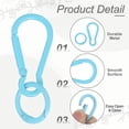 thumbnail image 3 of Uxcell 10 Pcs Clip de Resorte, Gancho de Llave de Resorte con Anillo O, Clips de Llave de Color Caramelo Multipropósito para Manualidades de Lanyard, Camping y Mochilas, Azul, 3 of 7