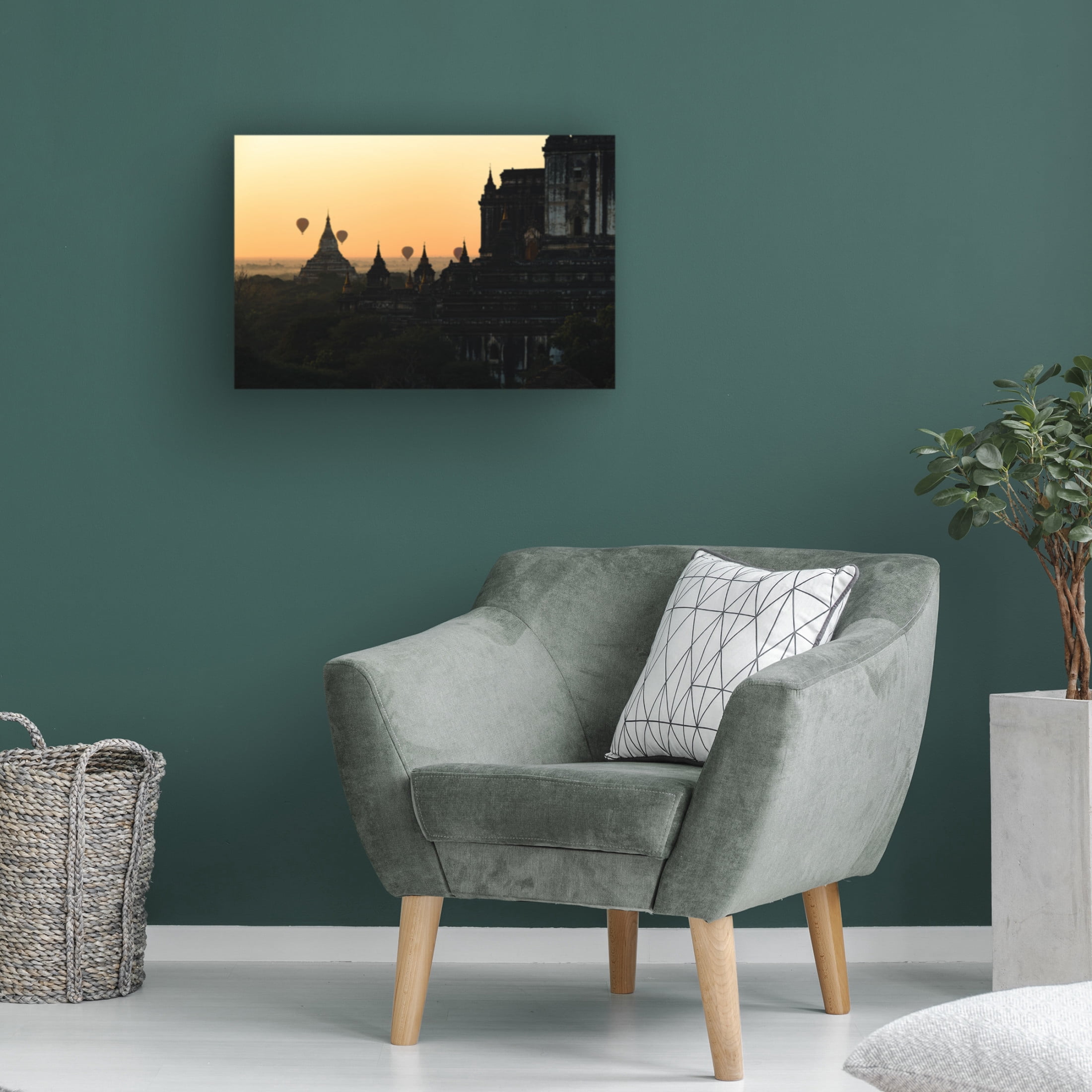 Trademark Fine Art Marco Tagliarino Sunrise in Bagan Canvas Wall Art
