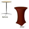 thumbnail image 3 of Your Chair Covers - 32 Inch Highboy Cocktail Round Stretch Spandex Table Cover Burgundy, 3 of 3