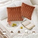 thumbnail image 4 of Funda de Cojín de Terciopelo, 50 X 50 Cm, Suave, de Punto de Franela de Invierno, Decorativa, Color Marrón Café, con Un Toque Cálido y Aislante., 4 of 6