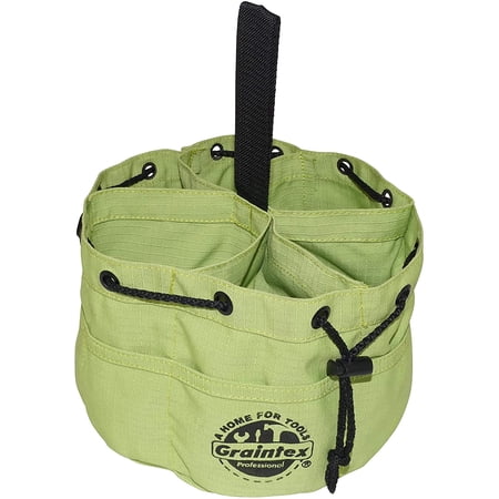 UPC: 0819972028932 | Graintex GB2893 Grab Bag Lime Green Color Rip-stop Canvas 18 Pockets Drawstring Closure