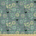 thumbnail image 2 of Floral Fabric by the Yard, Spring Blossoms Bouquets Fragrance Season Leaves Petals Meadow Flowers, Decorative Upholstery Fabric for Sofas and Home Accents, Blue Grey and Multicolor by Ambesonne, 2 of 5