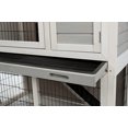 thumbnail image 5 of TRIXIE Single Rabbit Hutch with Run, 2-Story Ramp Flat-Hinged Roof for Rabbits or Guinea Pigs, Gray, 5 of 8