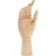 thumbnail image 1 of ZHAOCHENG Mano de madera de 18 cm con dedos articulados, ideal para pintar, decorar y exhibir., 1 of 3