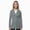 Grey, variant on Women's 28" Tab-Waist Medical Lab Coat, Black, S