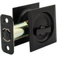 thumbnail image 2 of Stone Harbor Hardware Contemporary Square Pocket Door Lock, Privacy Function, 2-3/4" Backset, Matte Black, 2 of 4