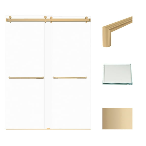 Transolid Bypt608010l-T 80" High X 60" Wide Bypass Frameless Shower Door - Bronze