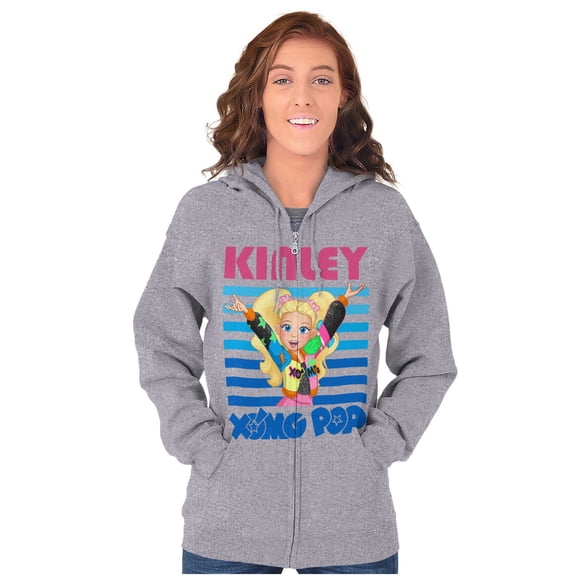 XOMG POP Music Fan Kinley Cartoon Women Plus Size Zipper Hoodie Brisco Brands 2X