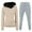 Gray, variant on Elainilye Fashion Womens 2 Piece Fall Winter Outfits Sports Set Tracksuits Long Sleeve Pullover Hoodies Pants Sweatsuit Suit,Beige