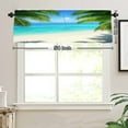 thumbnail image 3 of Remain Unique Polyester Rod Pocket Curtain Valance with Tropical Beach and Palm Trees Pattern for Home Bedroom Living Room Kitchen Window Decor 54x18 inch, 3 of 5