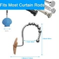 thumbnail image 6 of Shower Curtain Hooks, 12Pcs Seashell Anti Rust Decorative Resin Shower Curtain Rings Hooks for Bathroom Shower Rods Curtains Window Hangings Holder, 6 of 7