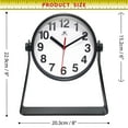 thumbnail image 7 of Infinity Instruments Stirrup Plastic 6" Business/Office Indoor Desktop Clock with Quartz Movement for Accurate Time Keeping, Black, 7 of 7