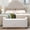 Beige, variant on CQSXDA Versatile Storage Ottoman Bench, Chenille Fabric, Metal Base, 49 Inch with Safety Hinge, for Living Room & Bedroom, Brown