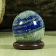 thumbnail image 2 of Reikiera Lapis Lazuli Stone Ball Natural Gemstone Sphere Reiki Crystal Healing with Ring Stand- Choose Size, 2 of 5
